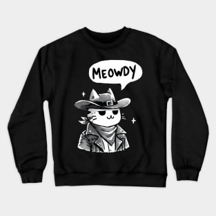 Meowdy Cowboy Cat Crewneck Sweatshirt